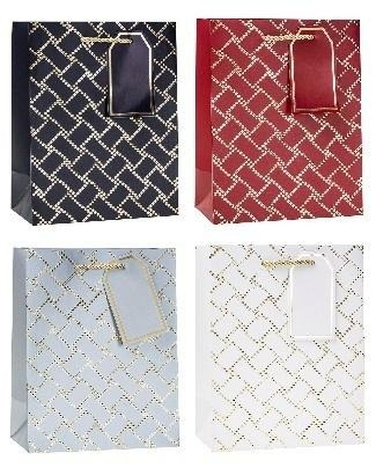 Rozette, torebka prezentowa, hot stamp, 18-23-8 cm, 1 szt.