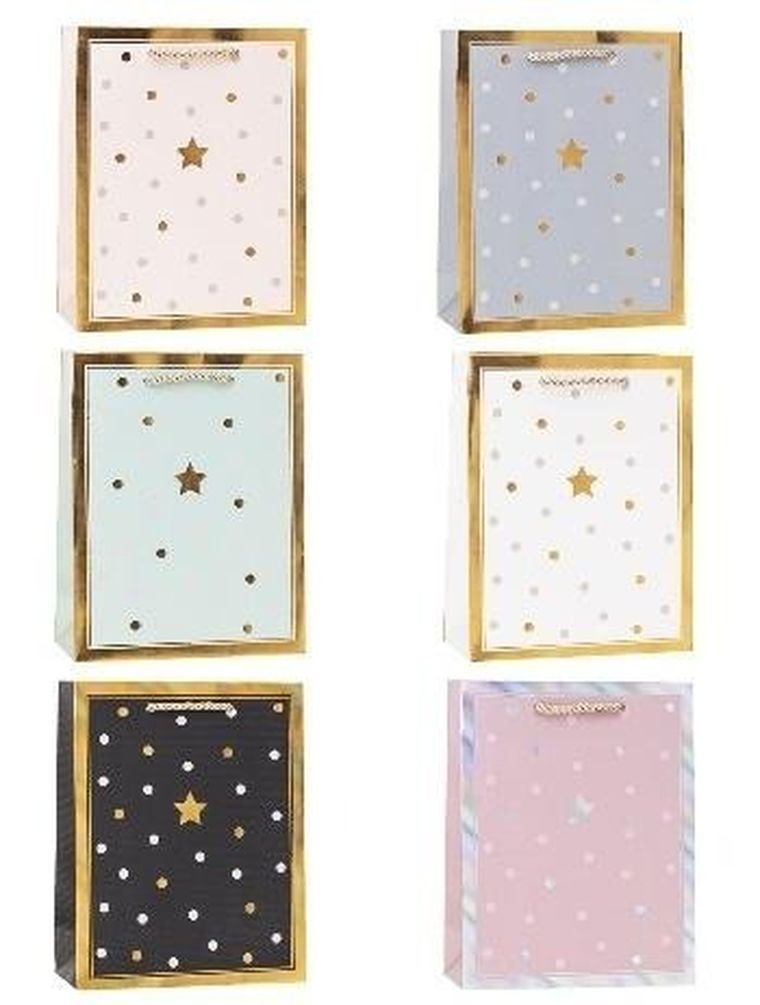 Rozette, torebka prezentowa, hot stamp, 18-23-8 cm, 1 szt.