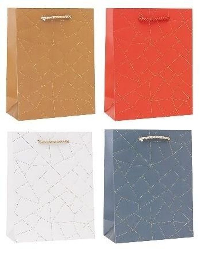 Rozette, torebka prezentowa, hot stamp, 18-23-8 cm, 1 szt.