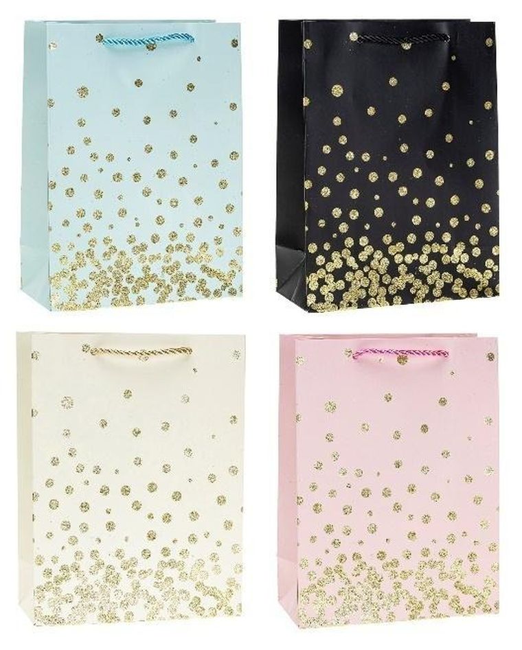 Rozette, torebka prezentowa, hot stamp, 18-24-8 cm, 1 szt.