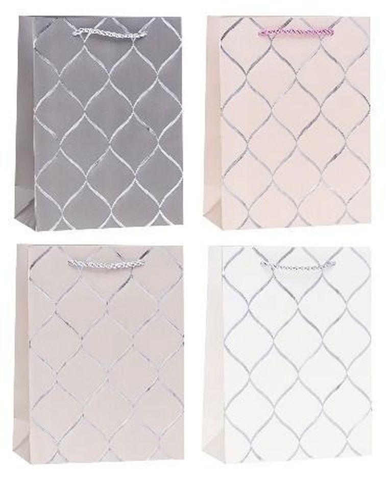 Rozette, torebka prezentowa, hot stamp, 18-24-8 cm, 1 szt.