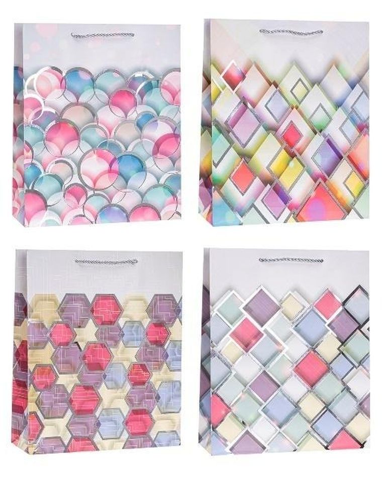 Rozette, torebka prezentowa, hot stamp, 26-32-10 cm, 1 szt.