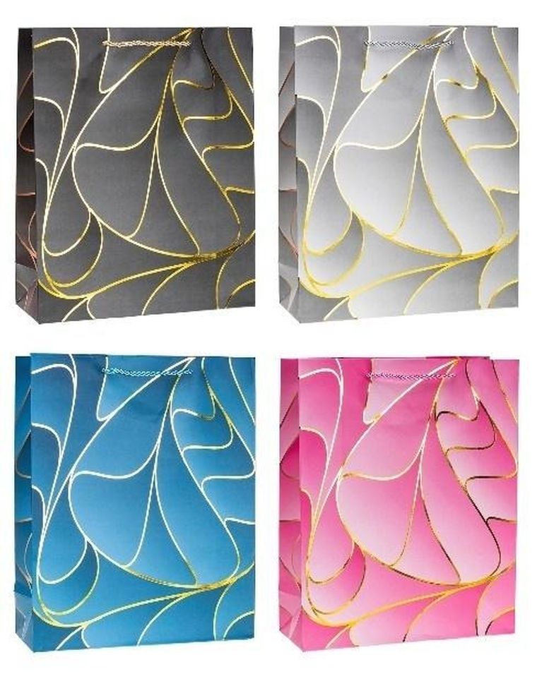 Rozette, torebka prezentowa, hot stamp, 26-32-10 cm, 1 szt.