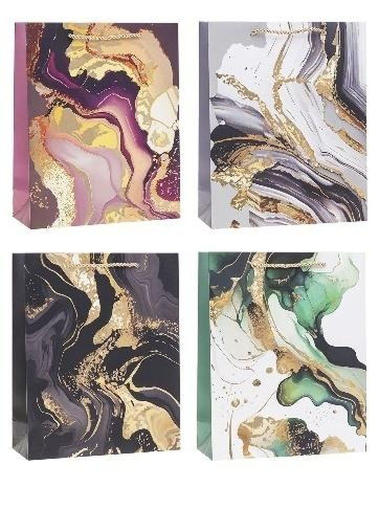 Rozette, torebka prezentowa, hot stamp, 26-32-10 cm, 1 szt.