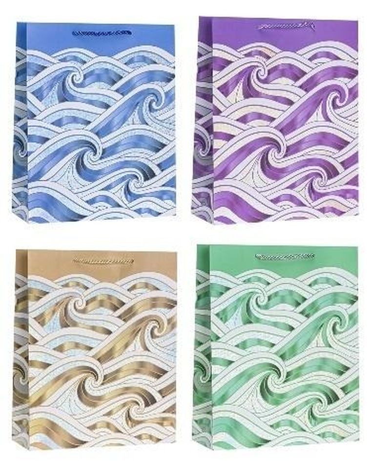 Rozette, torebka prezentowa, hot stamp, 26-32-10 cm, 1 szt.