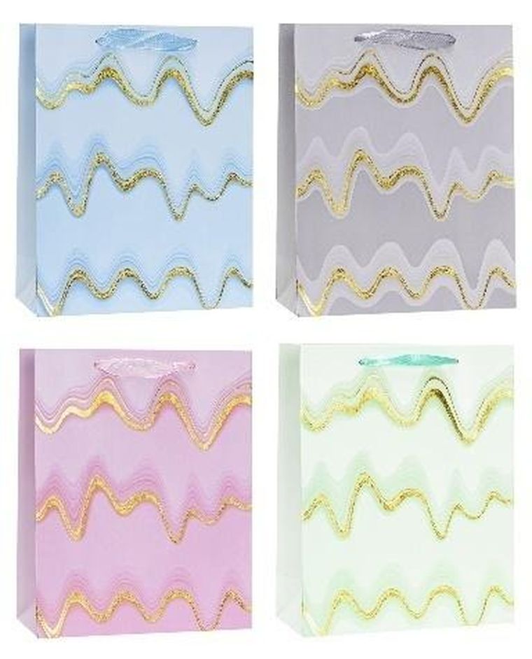 Rozette, torebka prezentowa, hot stamp, 26-32-10 cm, 1 szt.