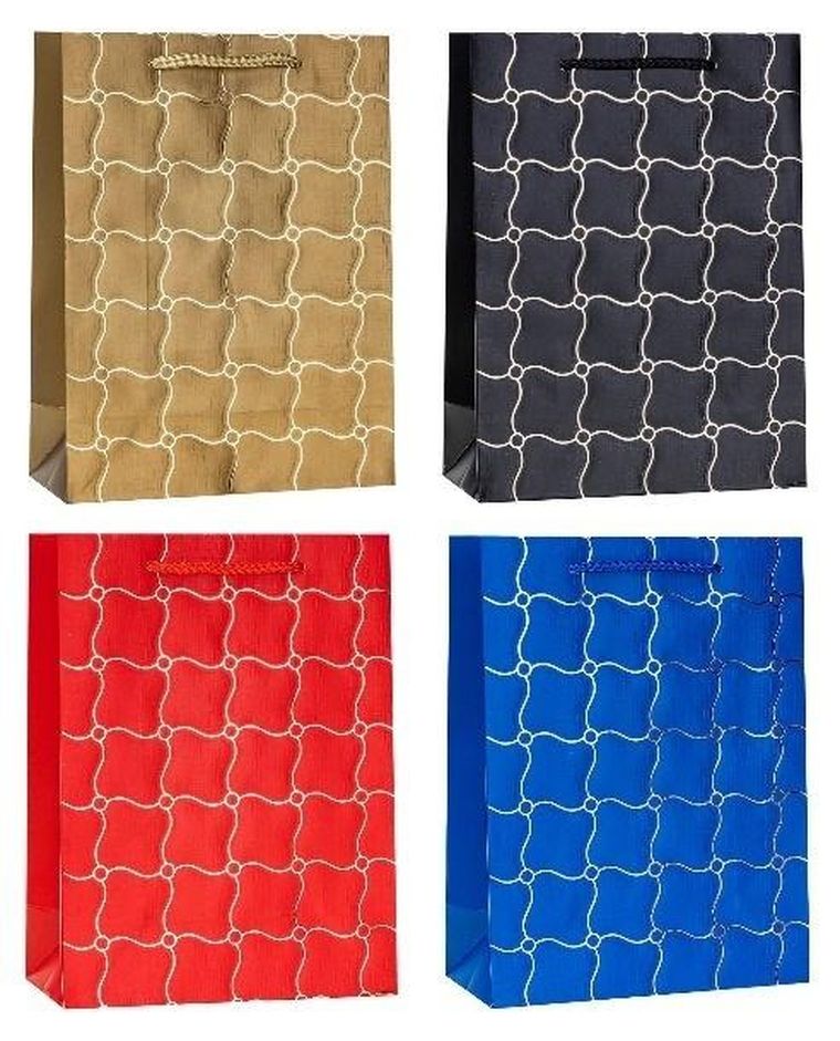Rozette, torebka prezentowa, hot stamp, 26-32-10 cm, 1 szt.