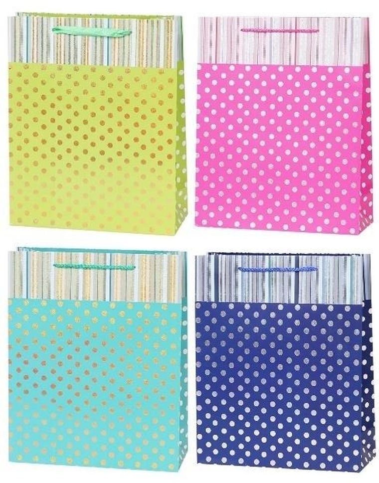 Rozette, torebka prezentowa, kropki, Lux, 30-42-12 cm, 1 szt.