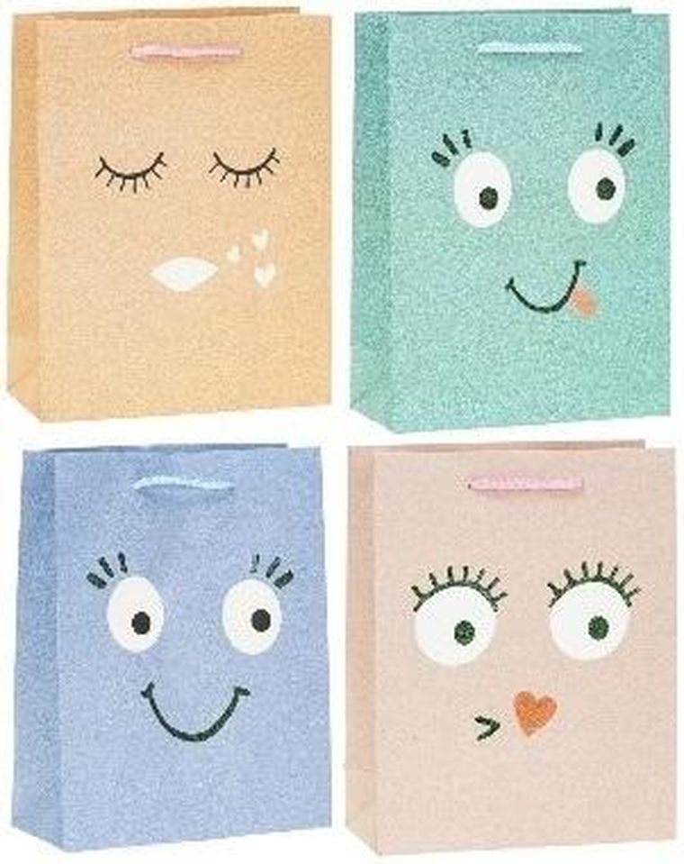 Rozette, torebka prezentowa lux, z brokatem, duża, 1 szt.