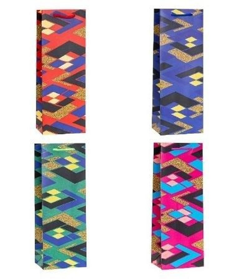 Rozette, torebka prezentowa na butelkę, 12-36-9 cm, 1 szt.