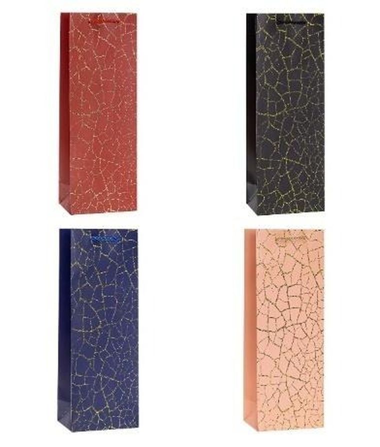 Rozette, torebka prezentowa na butelkę, 12-36-9 cm, 1 szt.