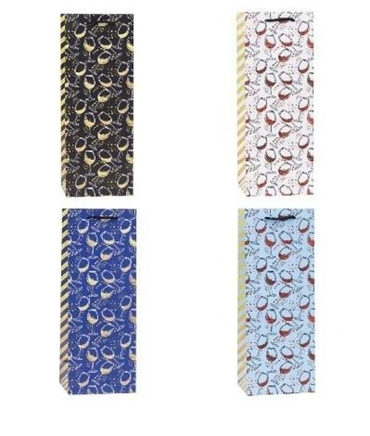 Rozette, torebka prezentowa na butelkę, 12-36-9 cm, 1 szt.