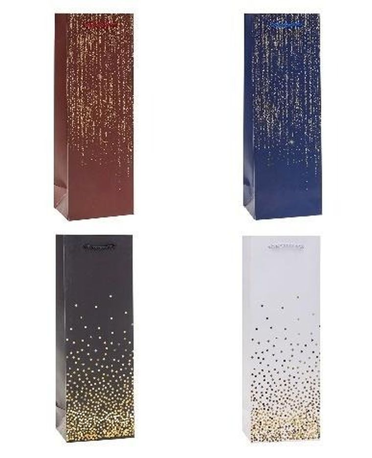 Rozette, torebka prezentowa na butelkę, 12-36-9 cm, 1 szt.