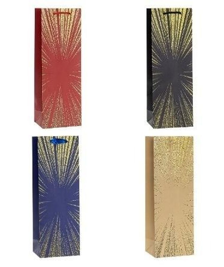 Rozette, torebka prezentowa na butelkę, 12-36-9 cm, 1 szt.