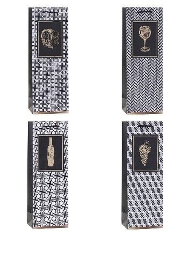 Rozette, torebka prezentowa na butelkę, 12-36-9 cm, 1 szt.