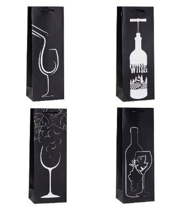 Rozette, torebka prezentowa na butelkę, 12-36-9 cm, 1 szt.