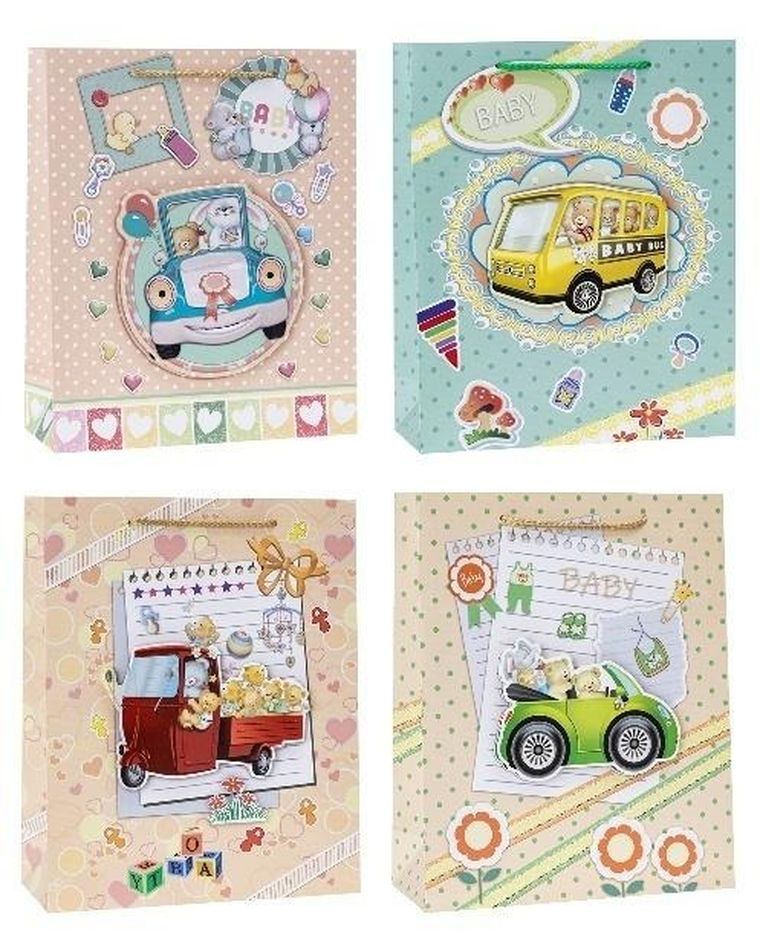 Rozette, torebka prezentowa, pop up, 18-23-8 cm, 1 szt.