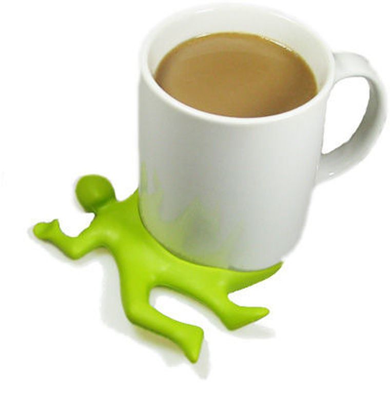 Rozpłaszczony zenek, podstawka pod szklankę, zielony