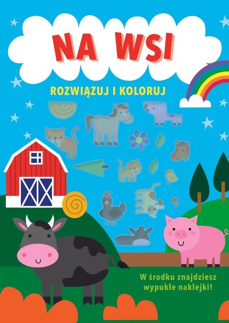Rozwiązuj i koloruj. Na wsi