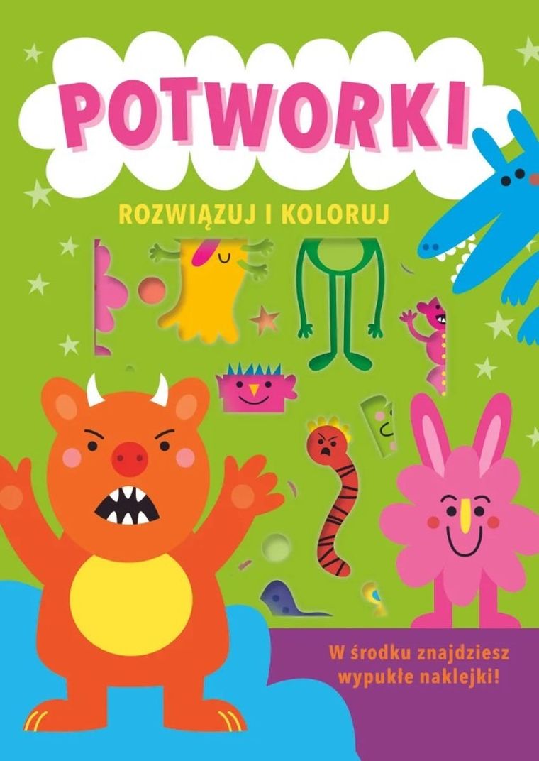 Rozwiązuj i koloruj. Potworki