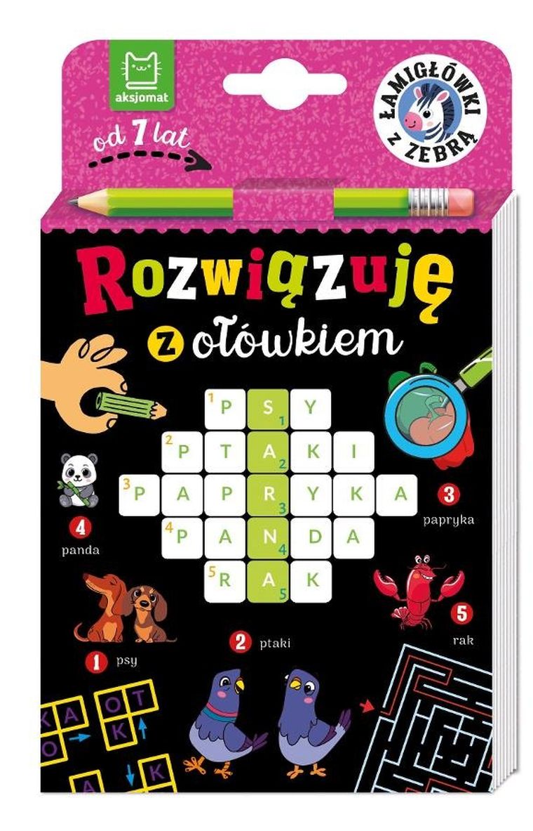 Rozwiązuję z ołówkiem. Łamigłówki z zebrą. Od 7 lat