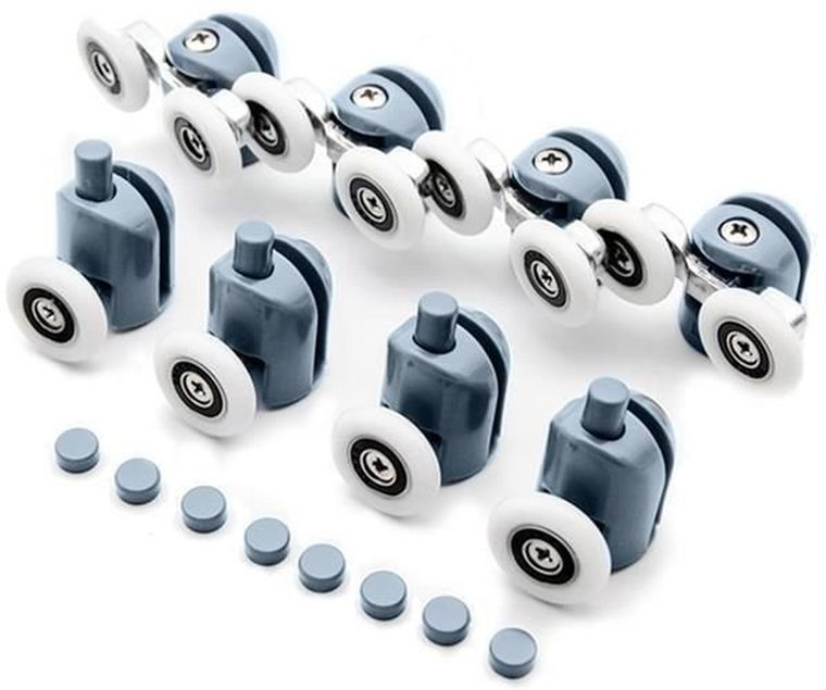 Ruhhy, kółka do kabiny prysznicowej, 8 szt.