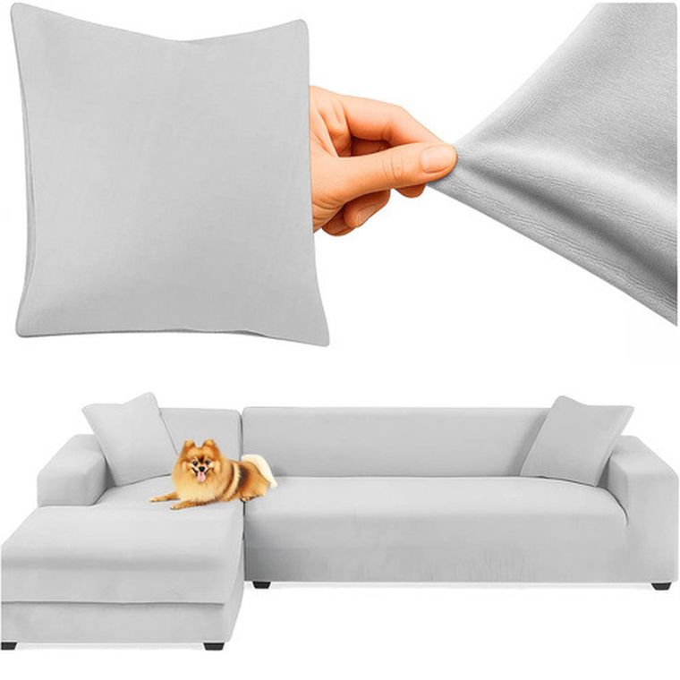 Ruhhy, pokrowiec na kanapę, jasnoszary, 145-185 cm