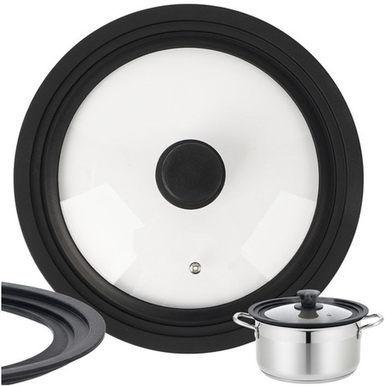 Ruhhy, pokrywka silikonowa, 3w1, 24/26/28 cm, 25560