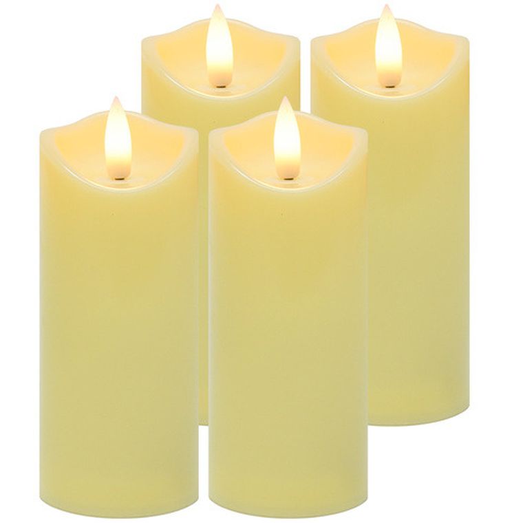Ruhhy, świeczka, wkład LED, 12,5-5 cm, 4 szt.