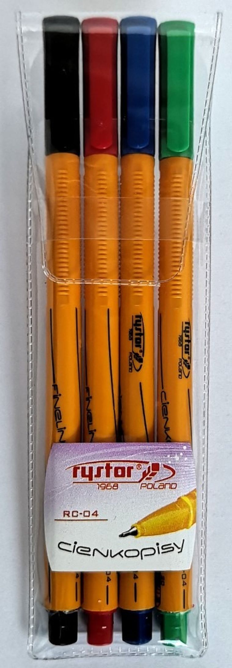 Rystor, cienkopisy, 4 kolory