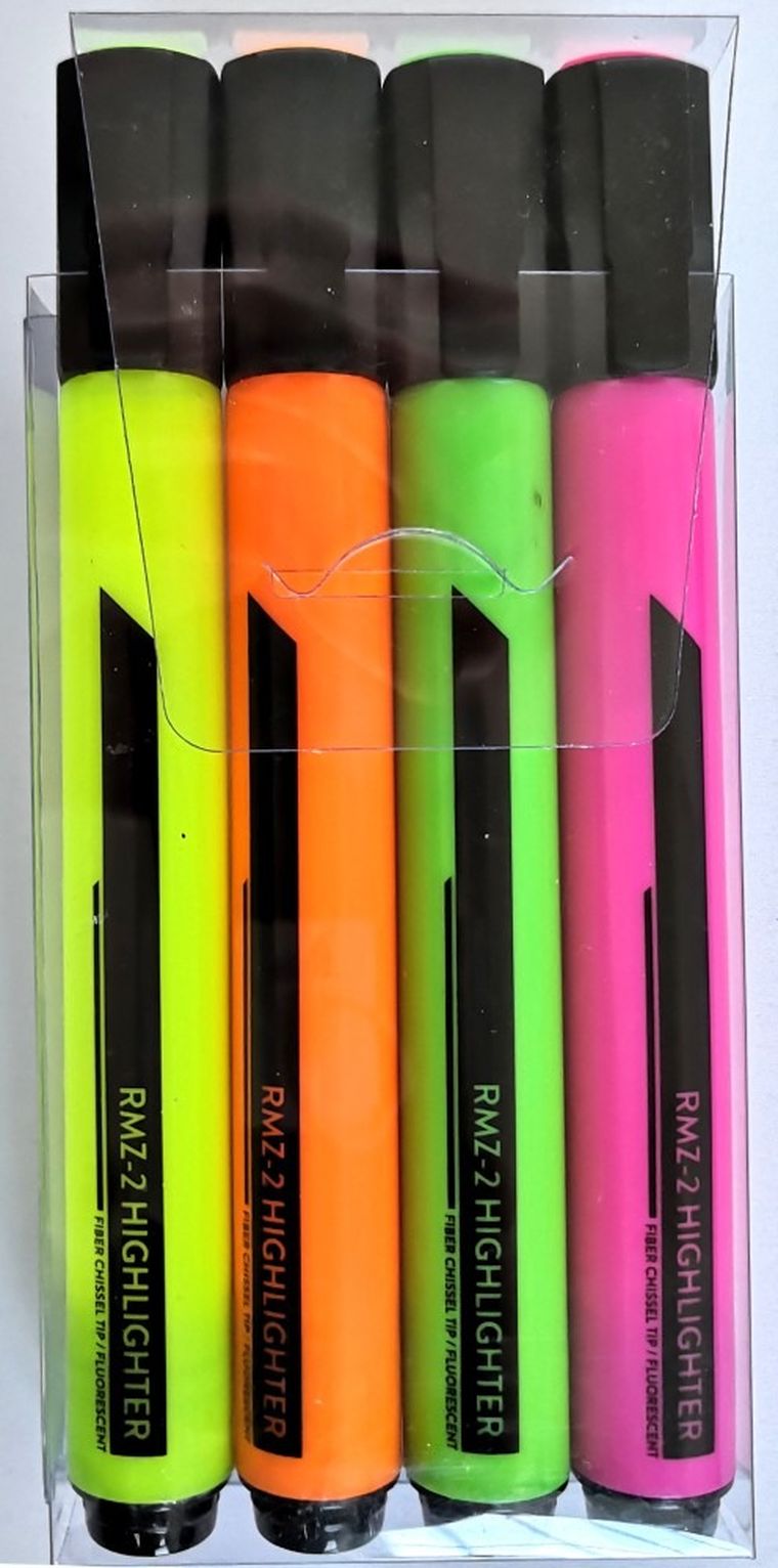 Rystor, zakreślacze, 4 szt. w etui