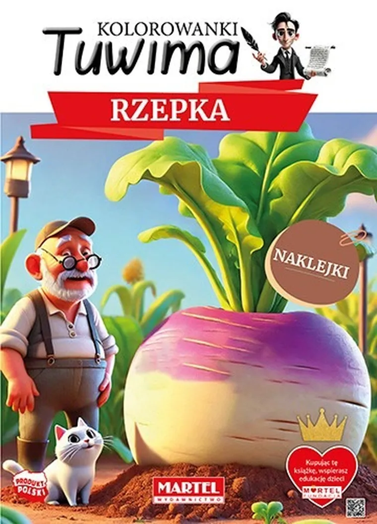 Rzepka z naklejkami. Kolorowanki Tuwima
