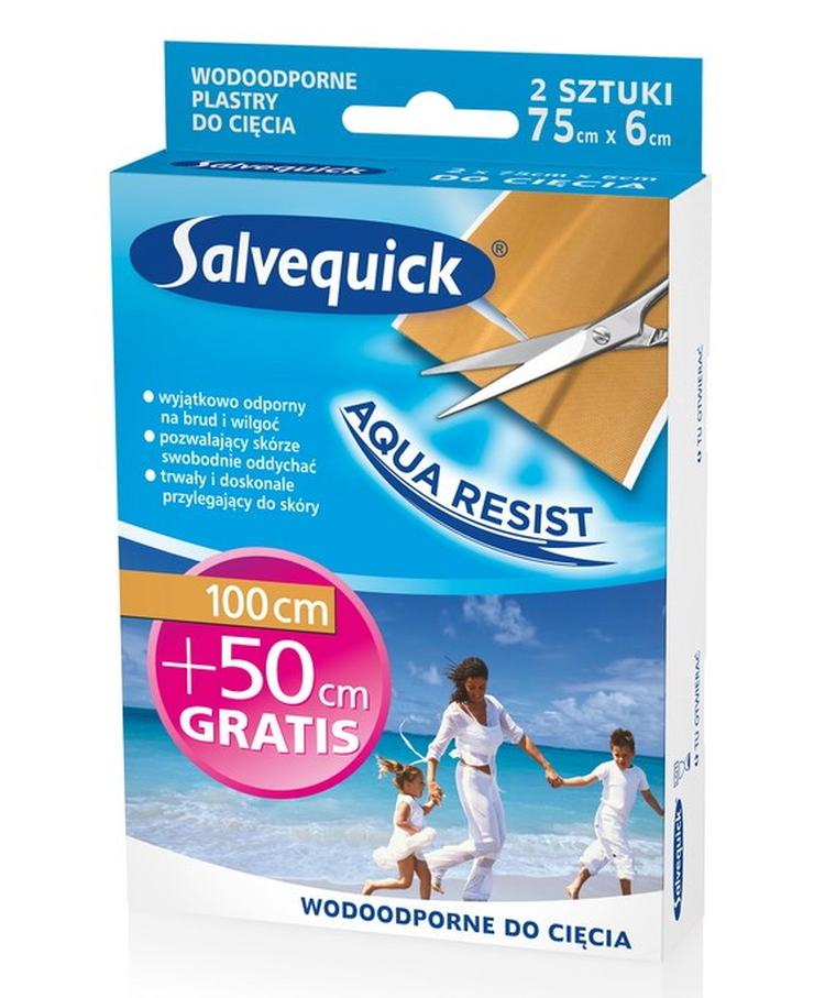 Salvequick, plaster wodoodporny, 2-75-6 cm