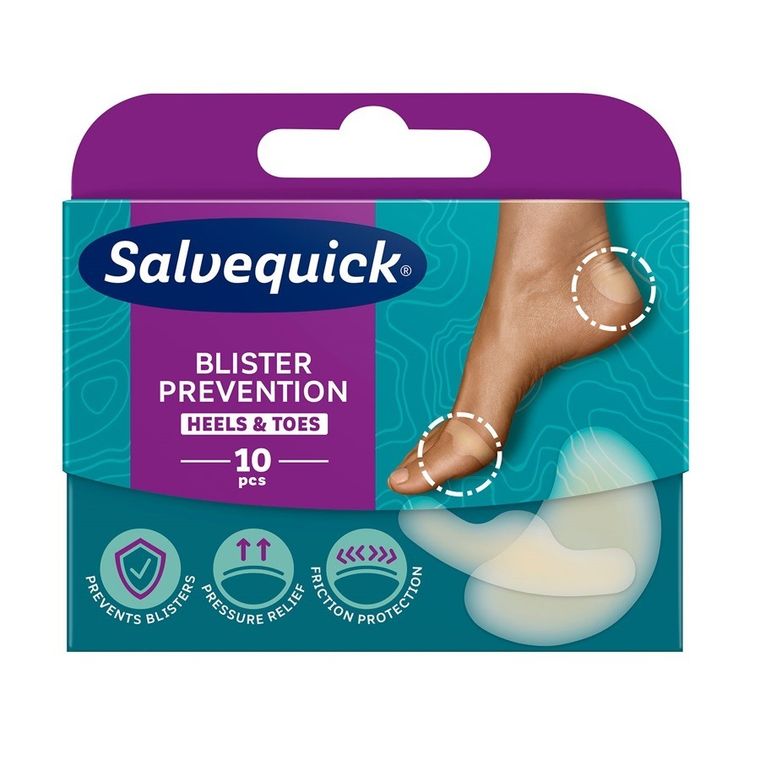 Salvequick, plastry Foot Care na pęcherze i otarcia, 1 op. 10 szt.