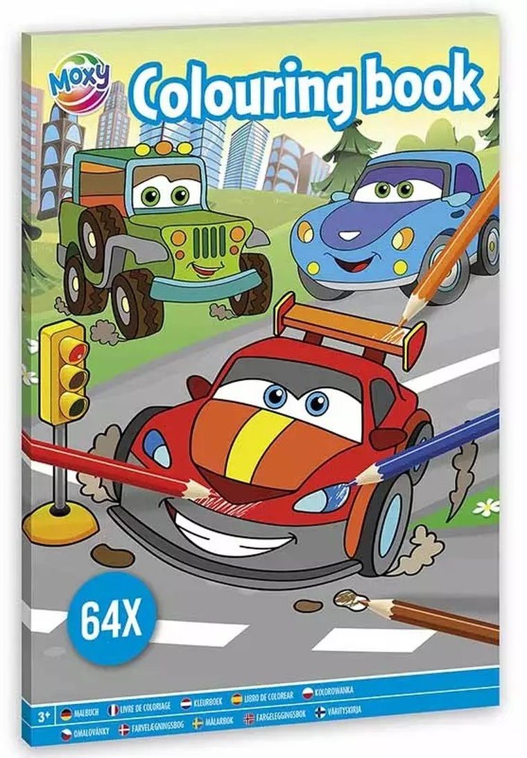 Samochody. Kolorowanka A4