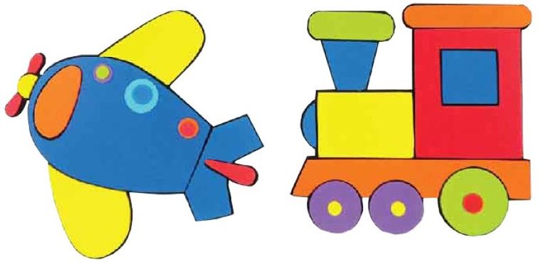 Samolot, Lokomotywa, dekoracja ścienna