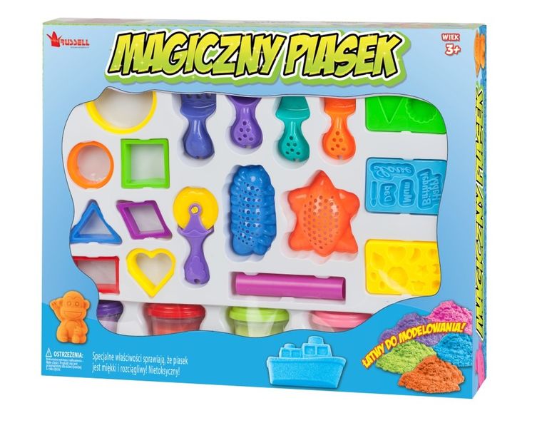 Magiczny Piasek, piasek kinetyczny, duży zestaw z akcesoriami, 400 g
