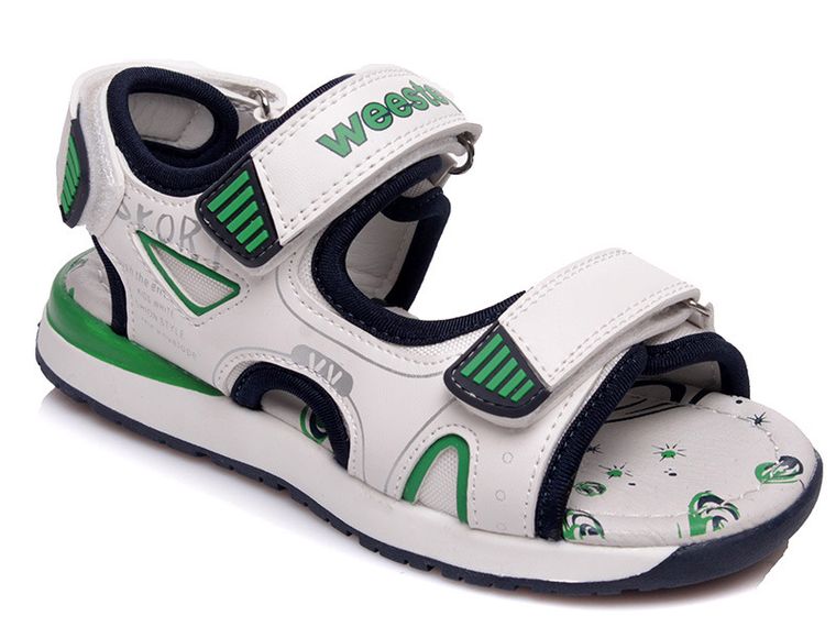 Sandały chłopięce, białe, Weestep