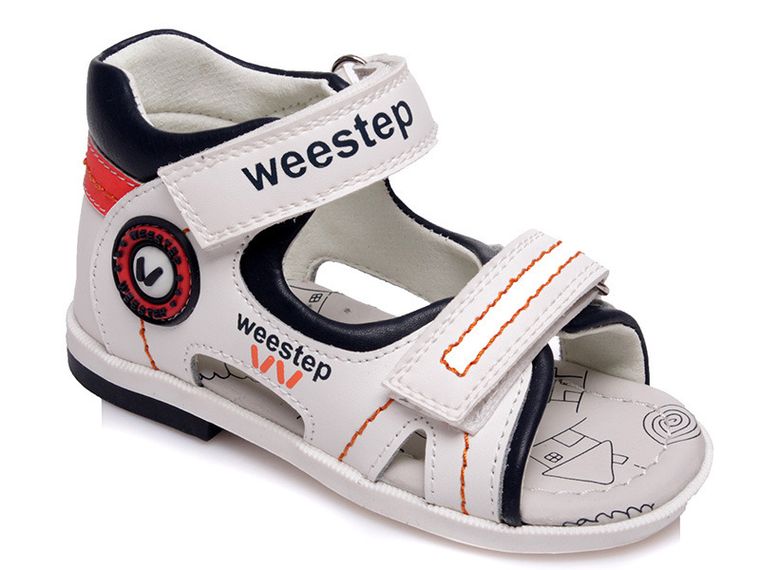 Sandały chłopięce, białe, Weestep