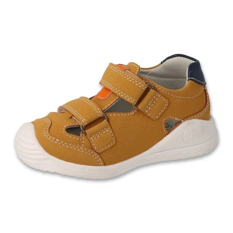 Sandały chłopięce, brązowe, skórzana wkładka, Befado