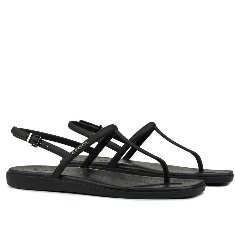 Sandały damskie, czarne, Crocs Miami Thong Flip