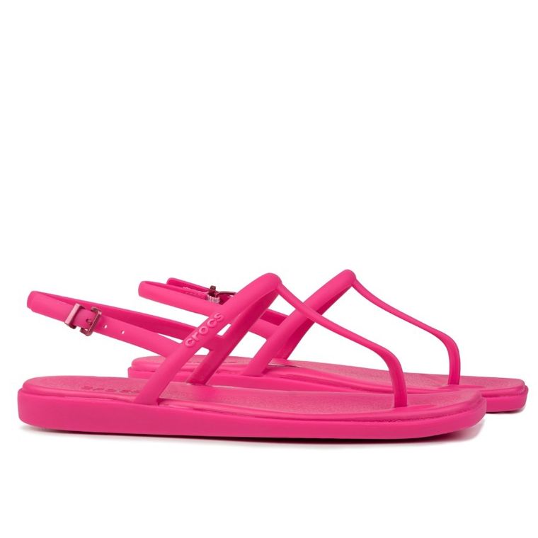 Sandały damskie, różowe, Crocs Miami Thong Flip