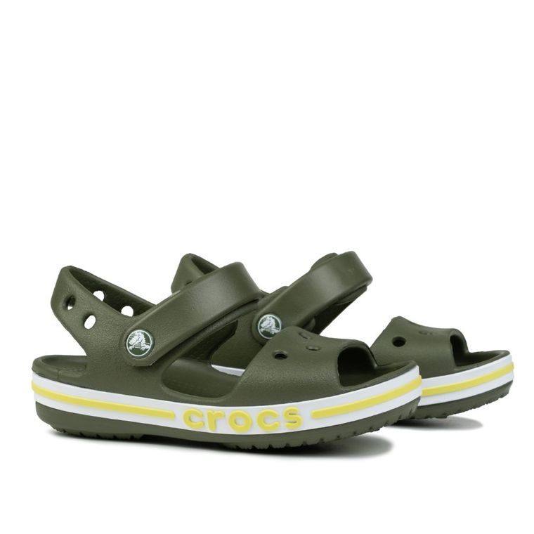 Sandały dziecięce, khaki, Crocs Bayaband
