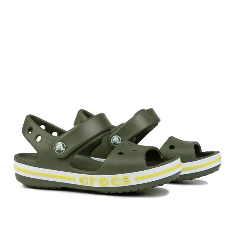 Sandały dziecięce, khaki, Crocs Bayaband