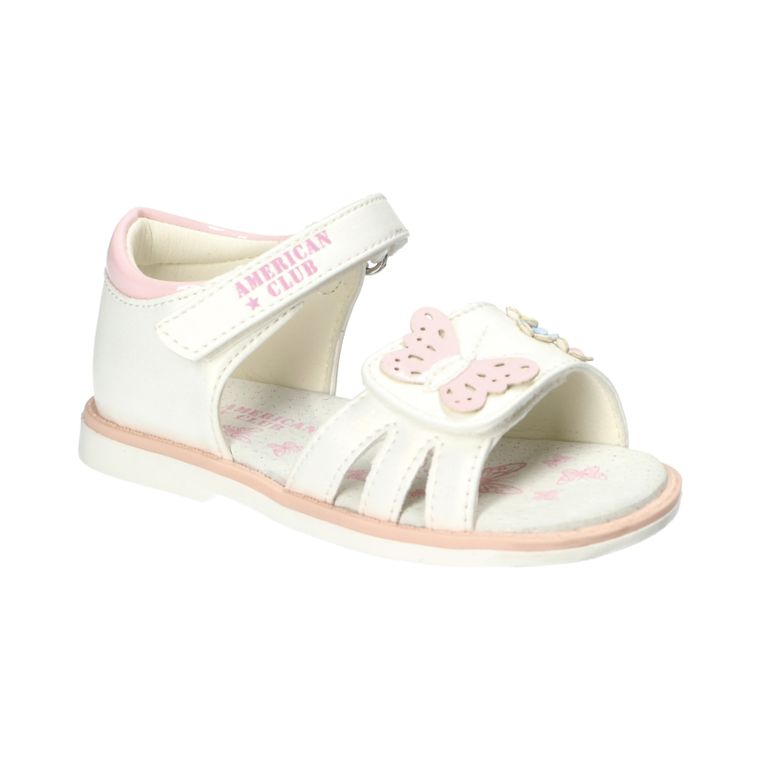 Sandały dziewczęce, białe, American Club