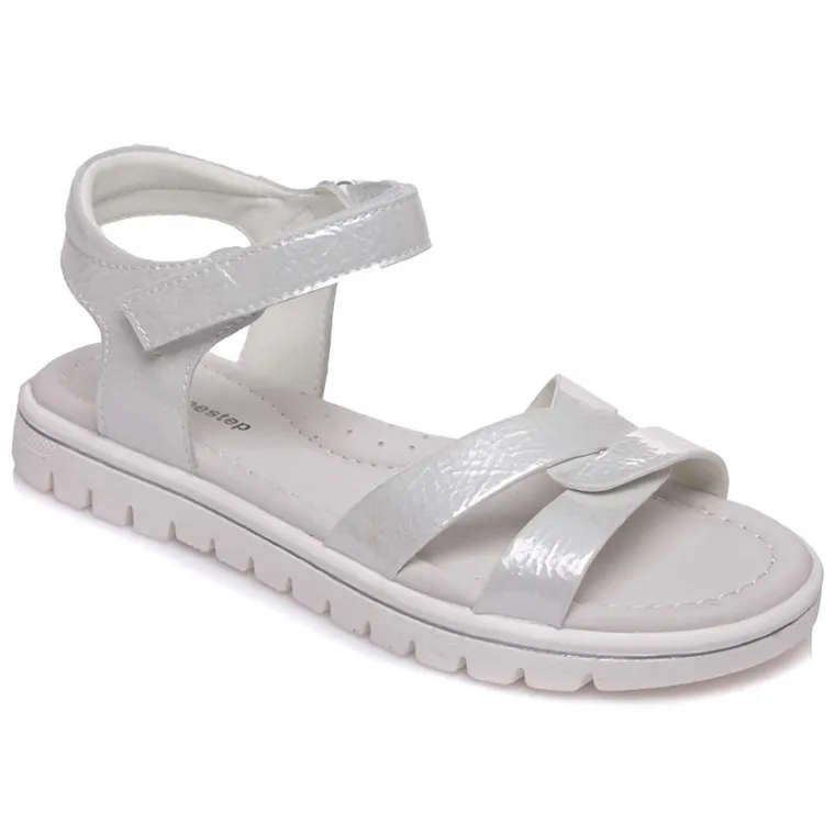 Sandały dziewczęce, białe, Weestep