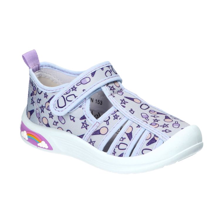 Sandały dziewczęce, fioletowe, American Club