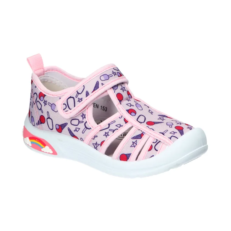 Sandały dziewczęce, różowe, American Club