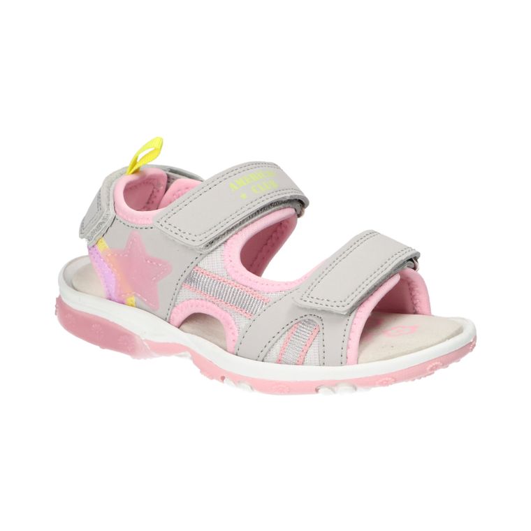 Sandały dziewczęce, szare, American Club
