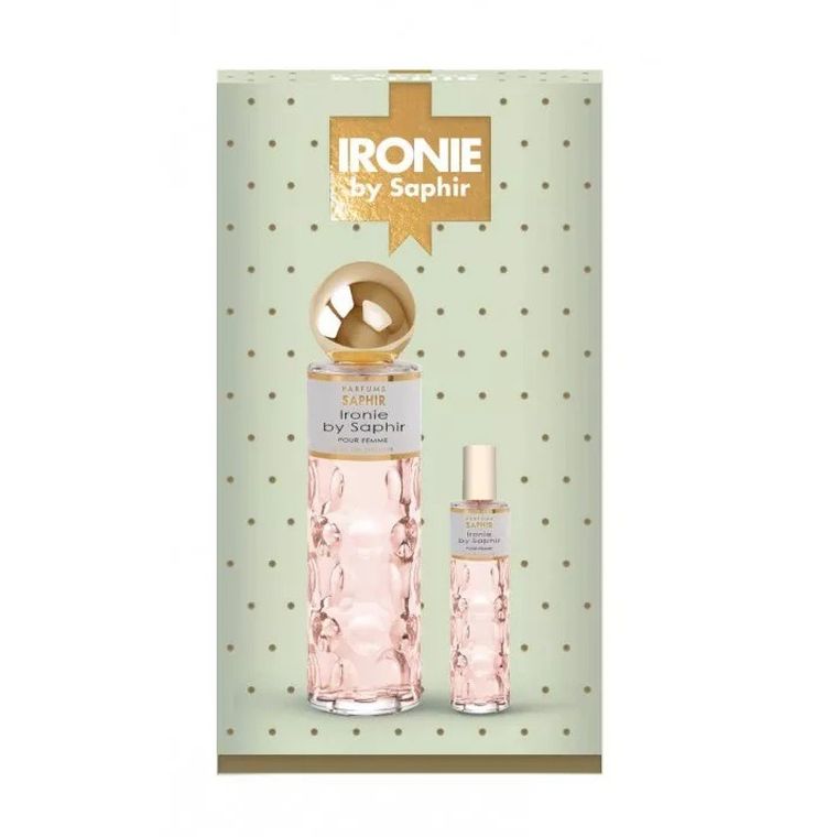 Saphir, Ironie Pour Femme, zestaw: woda perfumowana, spray, 200 ml + woda perfumowana, spray, 30 ml